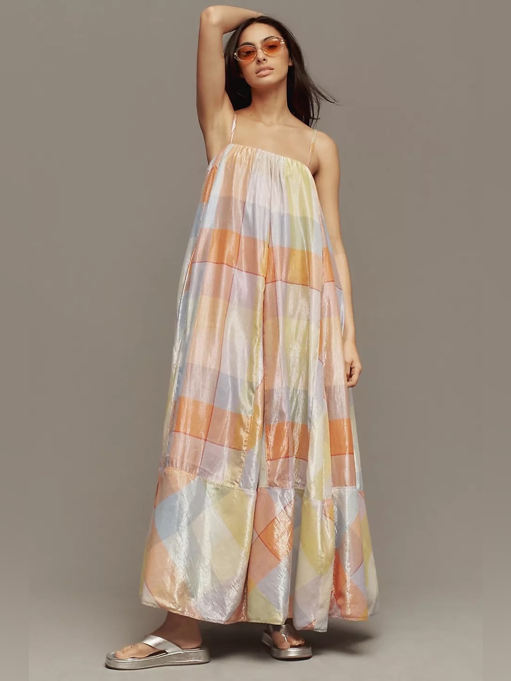 Anthropologie Pilcro Plaid Tent Maxi Dress XS